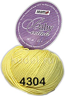 Пряжа Сеам Baby Cotton 4304 желтый