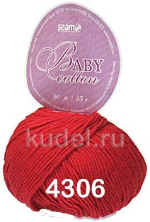 Пряжа Сеам Baby Cotton 4306 красный