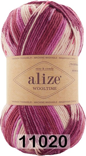 Пряжа Alize Wooltime 11020 СВ.РОЗ.ЯГОДН.ФУКСИЯ