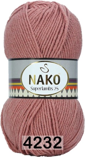 Пряжа Nako Superlambs 25 04232 т.пудра