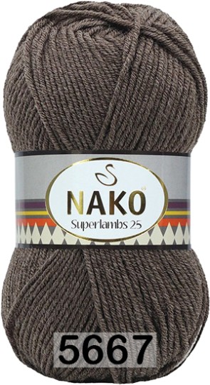 Пряжа Nako Superlambs 25 05667 серый