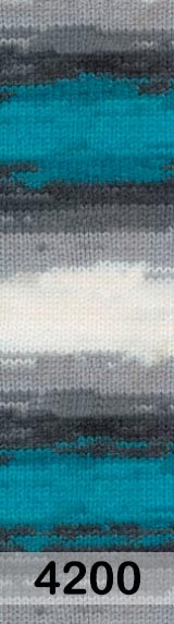 4200 БИРЮЗОВ. СЕРО.БЕЛЫЙ