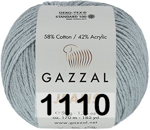 Пряжа Gazzal Jeans 1110 СВ. СЕРЫЙ