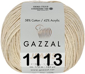Пряжа Gazzal Jeans 1113 БЕЖЕВЫЙ