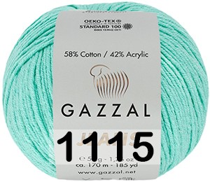 Пряжа Gazzal Jeans 1115 СВ. БИРЮЗА