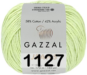 Пряжа Gazzal Jeans 1127 СВ. ФИСТАШКА