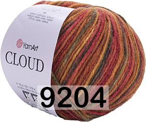 Пряжа YarnArt Cloud 9204 кирпичный меланж