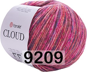 Пряжа YarnArt Cloud 9209 красно-малиновый