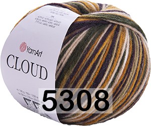 Пряжа YarnArt Cloud 5308 коричневый меланж