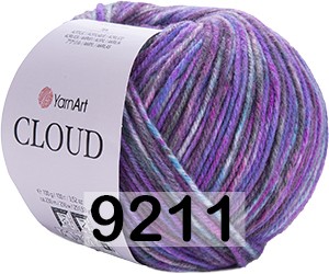 Пряжа YarnArt Cloud 9211 сиреневый меланж