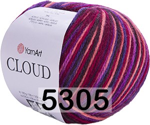 Пряжа YarnArt Cloud 5305 малиново-фиолетовый меланж