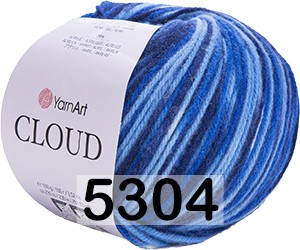 Пряжа YarnArt Cloud 5304 синий меланж