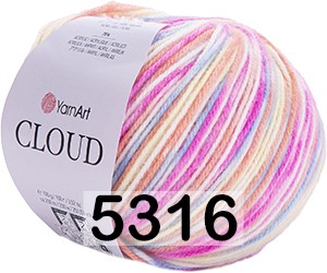 Пряжа YarnArt Cloud 5316 детский меланж