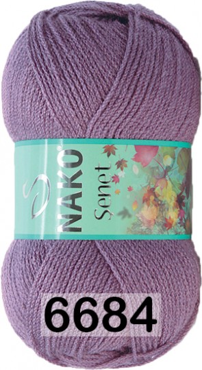 Пряжа Nako Senet 06684 КРАСНОВАТО - СИНИЙ