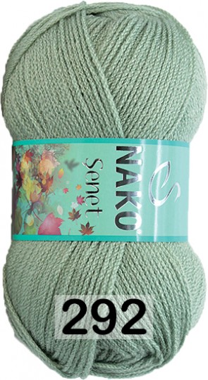 Пряжа Nako Senet 00292 ЗЕЛЕНЫЙ МИНДАЛЬ
