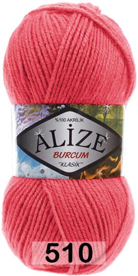 Пряжа Alize Burcum Klasik 510 ЯР.КОРАЛЛ