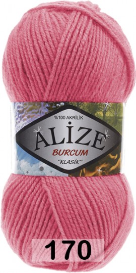 Пряжа Alize Burcum Klasik 170 розовый леденец