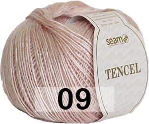 Пряжа Сеам Tencel 09 розовая пудра