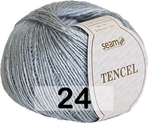 Пряжа Сеам Tencel 24 серебристо-серый