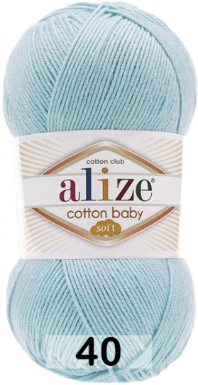 Пряжа Alize Cotton Baby Soft 40 голубой
