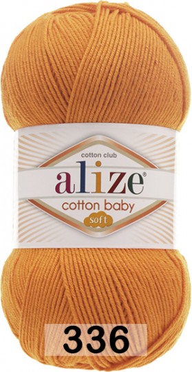 Пряжа Alize Cotton Baby Soft 336 оранжевый