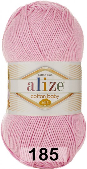 Пряжа Alize Cotton Baby Soft 185 св.розовый