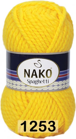 Пряжа Nako Spaghetti 01253 ЖЕЛТЫЙ