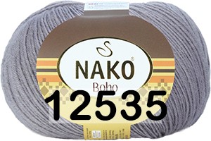 Пряжа Nako Boho Klasik 12535 черничное мороженое