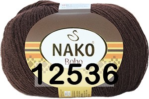 Пряжа Nako Boho Klasik 12536 коричневый