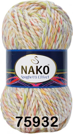 Пряжа Nako Spaghetti Effect 75932 св.пестрый