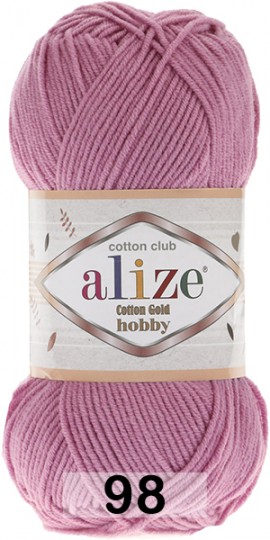 Пряжа Alize Cotton Gold Hobby 98 розовый