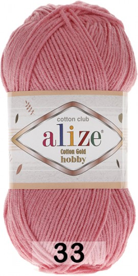 Пряжа Alize Cotton Gold Hobby 33 т.розовый