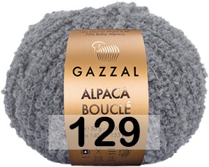 Пряжа Gazzal Alpaca Boucle 129 серый