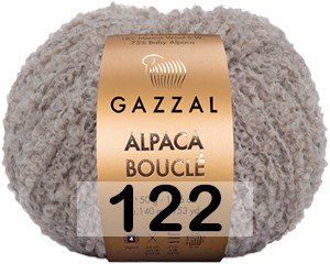 Пряжа Gazzal Alpaca Boucle 122 льняной