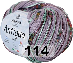Пряжа Сеам Antigua 114 сиреневая радуга