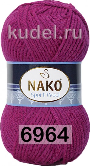 Пряжа Nako Sport Wool 06964 пурпурный