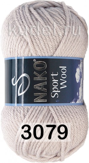 Пряжа Nako Sport Wool 03079 серовато-розовый