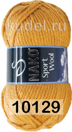 Пряжа Nako Sport Wool 10129 горчичный