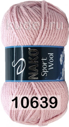 Пряжа Nako Sport Wool 10639 св.розовый
