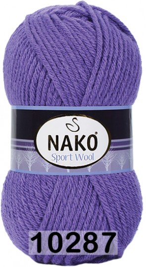 Пряжа Nako Sport Wool 10287 сирень
