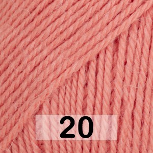 Пряжа Drops Flora Uni Colour 20 розовый персик