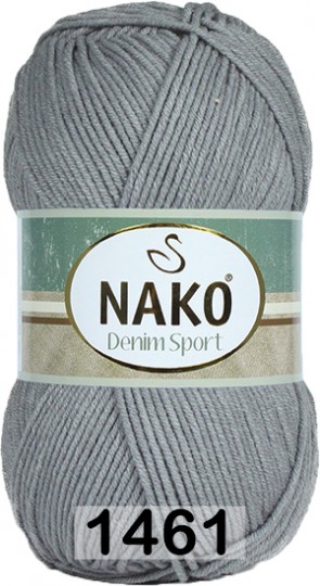 Пряжа Nako Denim Sport 1461 серый