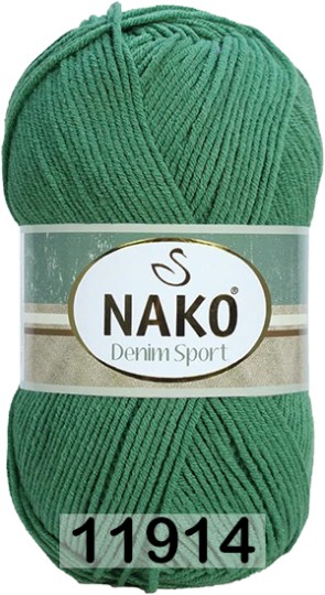 Пряжа Nako Denim Sport 11914 зеленый