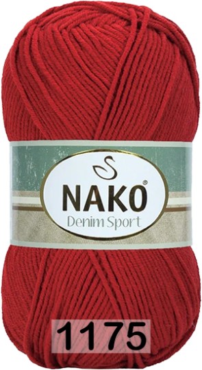 Пряжа Nako Denim Sport 01175 красный