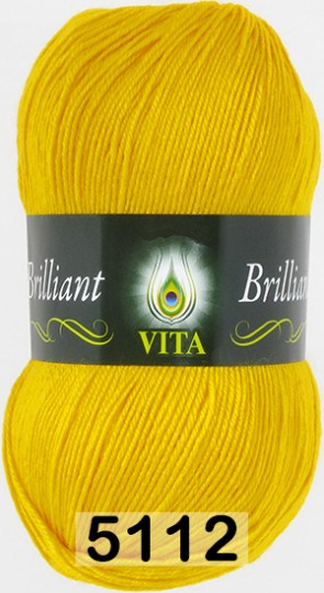 Пряжа Vita Brilliant 5112 желтый