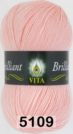 Пряжа Vita Brilliant 5109 нежно-розовый