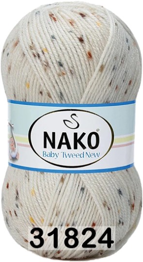 Пряжа Nako Baby Tweed New 31824 натуральный