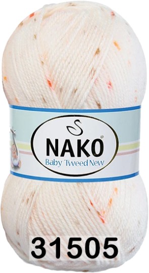Пряжа Nako Baby Tweed New 31505 оранж.красн.корич.