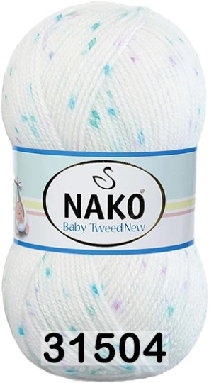 Пряжа Nako Baby Tweed New 31504 фиол.изумр.синий