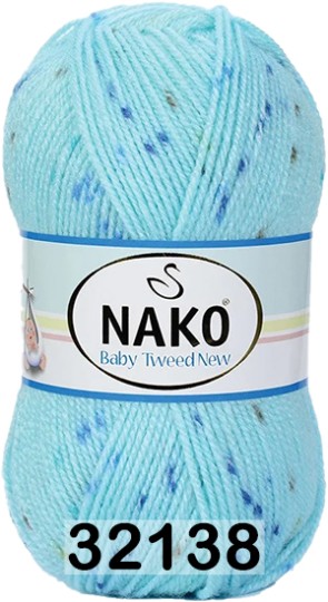 Пряжа Nako Baby Tweed New 32138 голубой